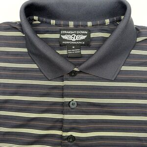 Straight Down Men's Performance Short Sleeve Multicolor Medium Golf Polo Shirt